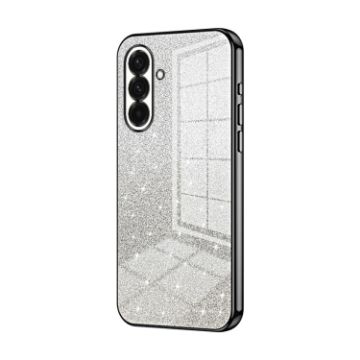 Samsung Galaxy A36 Black Gradient Glitter Electroplated Phone Case - 1