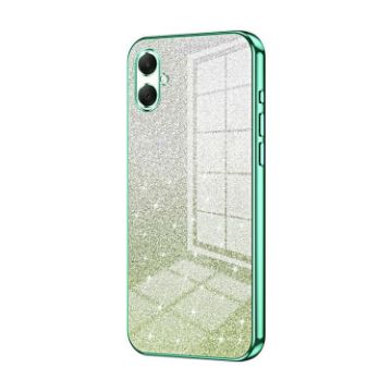 Samsung Galaxy A07 Green Gradient Glitter Electroplated Phone Case - 1