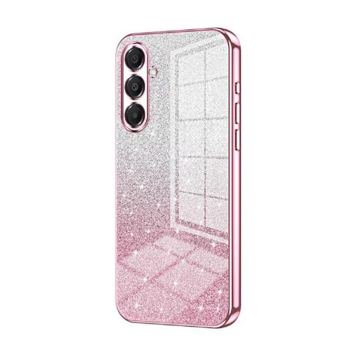 Samsung Galaxy A17 Pink Gradient Glitter Electroplated Phone Case - 1