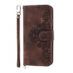 Redmi Turbo 4 Pro/Poco F7 Embossed Flowers Wallet Leather Case Brown - 2