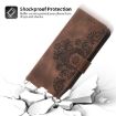 Redmi K80/K80 Pro Brown Embossed Flowers Wallet Leather Phone Case - 6