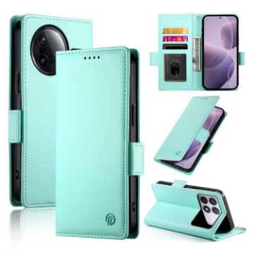 Redmi K80/K80 Pro Magnetic Frosted Leather Case - Mint Green - 1
