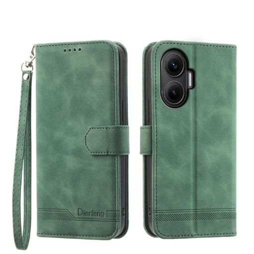 Redmi Turbo 4 Pro/Poco F7 Dierfeng Green TPU Leather Phone Case - 1