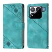 Xiaomi 15S Pro 5G Green Embossed Leather Phone Case - Skin-feel - 2