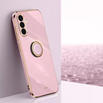 Samsung Galaxy A56 5G XINLI 6D Electroplate TPU Case with Ring Holder - 1