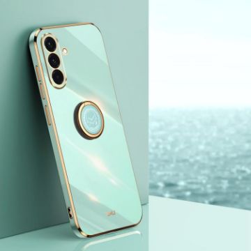 Samsung Galaxy A36 5G Mint Green 6D TPU Case with Ring Holder - 1