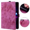 OnePlus Pad/Pad Pro 12.1 Cartoon Sakura Cat Leather Case - Rose Red - 4