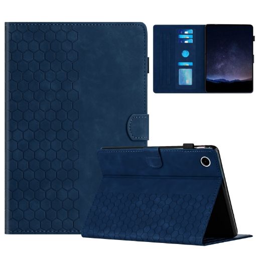 Samsung Galaxy Tab A8 10.5 2021 X205 Blue Honeycomb Leather Case - 1