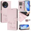 TCL 605/60 SE Pink RFID Leather Phone Case - Smile Embossing - 1