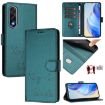 OnePlus Ace 5 Ultra Smile Embossing RFID Leather Case - Peacock Green - 1