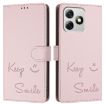 Ulefone Note 18 Ultra 5G Pink RFID Leather Phone Case - Smile Embossing - 3
