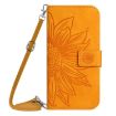 Redmi 14C 4G Sunflower Embossed Flip Leather Case with Lanyard Yellow - 2