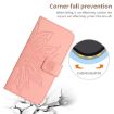 Redmi 14C 4G Pink Sun Flower Embossed Flip Leather Case with Lanyard - 5