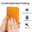 Redmi Note 14 5G Yellow Sunflower Embossed Leather Flip Case with Lanyard - 4