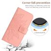 Redmi Note 14 5G Pink Sunflower Embossed Leather Flip Case with Lanyard - 5