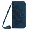 Redmi Note 14 Pro+ 5G Sun Flower Embossed Flip Leather Case Blue - 2
