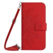 Redmi Note 14 4G Sun Flower Embossed Flip Leather Case with Lanyard - 2