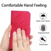 Redmi Note 14 Pro 4G Sunflower Embossed Flip Leather Case Rose Red - 4