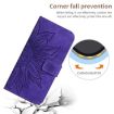 Redmi Note 14 4G EU Sunflower Embossed Flip Leather Case Dark Purple - 5