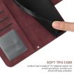 Redmi Note 14 4G EU Sunflower Embossed Flip Leather Case Wine Red - 7