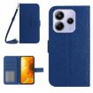Redmi Note 14 4G EU Sunflower Embossed Flip Leather Case Dark Blue - 1