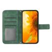 Redmi A5/Poco C71 Green Sunflower Embossed Flip Leather Case with Lanyard - 3
