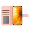 Redmi 13x Pink Sunflower Embossed Flip Leather Case with Lanyard - 3