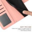 Redmi 13x Pink Sunflower Embossed Flip Leather Case with Lanyard - 7
