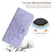 Redmi 13x Purple Sun Flower Embossed Flip Leather Case with Lanyard - 5