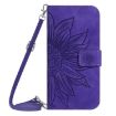 Redmi A5 4G Sunflower Embossed Flip Leather Case with Lanyard - 2