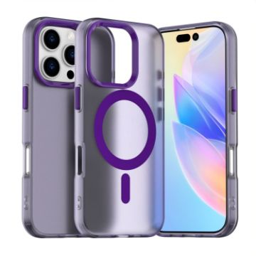 iPhone 16 Pro Max Purple Candy Magsafe PC Hybrid TPU Case - 1