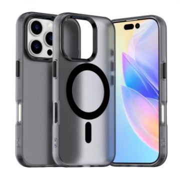 iPhone 16 Pro Candy Magsafe PC Hybrid TPU Case Black - 1