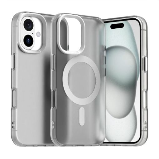 iPhone 16 Plus Candy Magsafe PC Hybrid TPU Case - White - 1