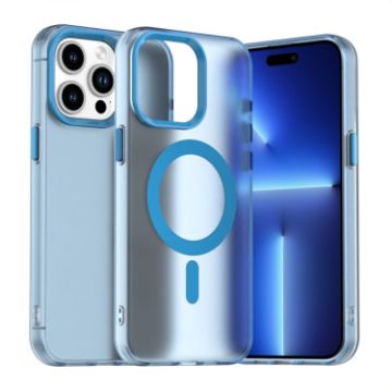 iPhone 15 Pro Candy Magsafe PC Hybrid TPU Case - Blue - 1
