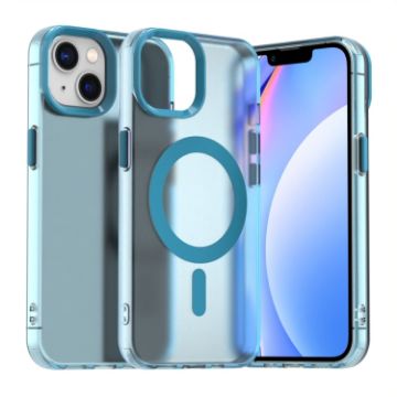 iPhone 15 Candy Magsafe PC Hybrid TPU Case - Blue - 1