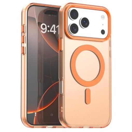iPhone 17 Pro Max Orange Candy Magsafe PC Hybrid TPU Case - 1