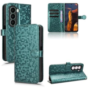 itel A95 5G Green Honeycomb Dot Texture Leather Phone Case - 1