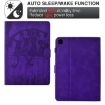 Samsung Galaxy Tab S5e/T720 Cats Embossed Leather Case - Purple - 4
