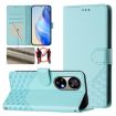 Ulefone Note 17 Pro Mint Green RFID Leather Phone Case - Honeycomb Design - 1