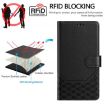 Ulefone Note 17 Pro Black RFID Leather Phone Case Honeycomb Embossing - 4