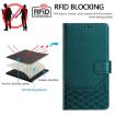 Ulefone Note 17 Pro Peacock Green RFID Leather Phone Case Cover - 4