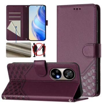 Ulefone Note 17 Pro Violet RFID Leather Phone Case Honeycomb Design - 1