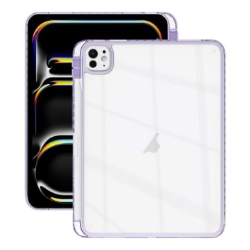iPad Pro 13 2024 Purple Acrylic Hybrid TPU Case with Pen Slot - 1