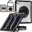 iPad Pro 13 2024 Heavy Duty Hybrid Case with Hand Grip & Strap - Black - 1