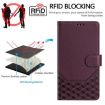 TCL 605/60 SE Violet Honeycomb Embossing RFID Leather Phone Case - 4