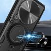 Redmi 14C 4G CD Texture Camshield Magnetic Holder Case Black - 4