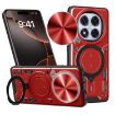 Redmi Note 14 Pro 5G CD Texture Camshield Magnetic Case (Red) - 1
