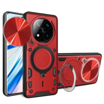 Redmi Note 14 Pro+ 5G Camshield Magnetic Holder Case Red - 1