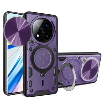 Redmi Note 14 Pro+ 5G Purple Camshield Magnetic Holder Case - 1