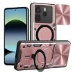 Redmi Note 14 4G Rose Gold Camshield Magnetic Holder Phone Case - 1